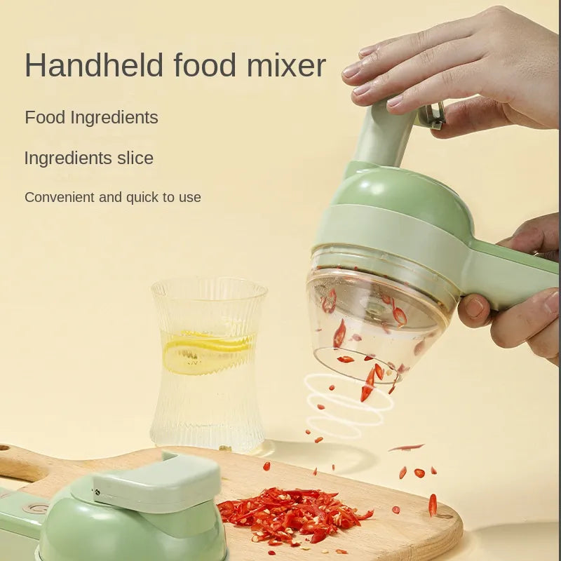 4 in 1 Portable Electric Vegetable Cutter Set